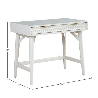 White Pearl Mini Desk
