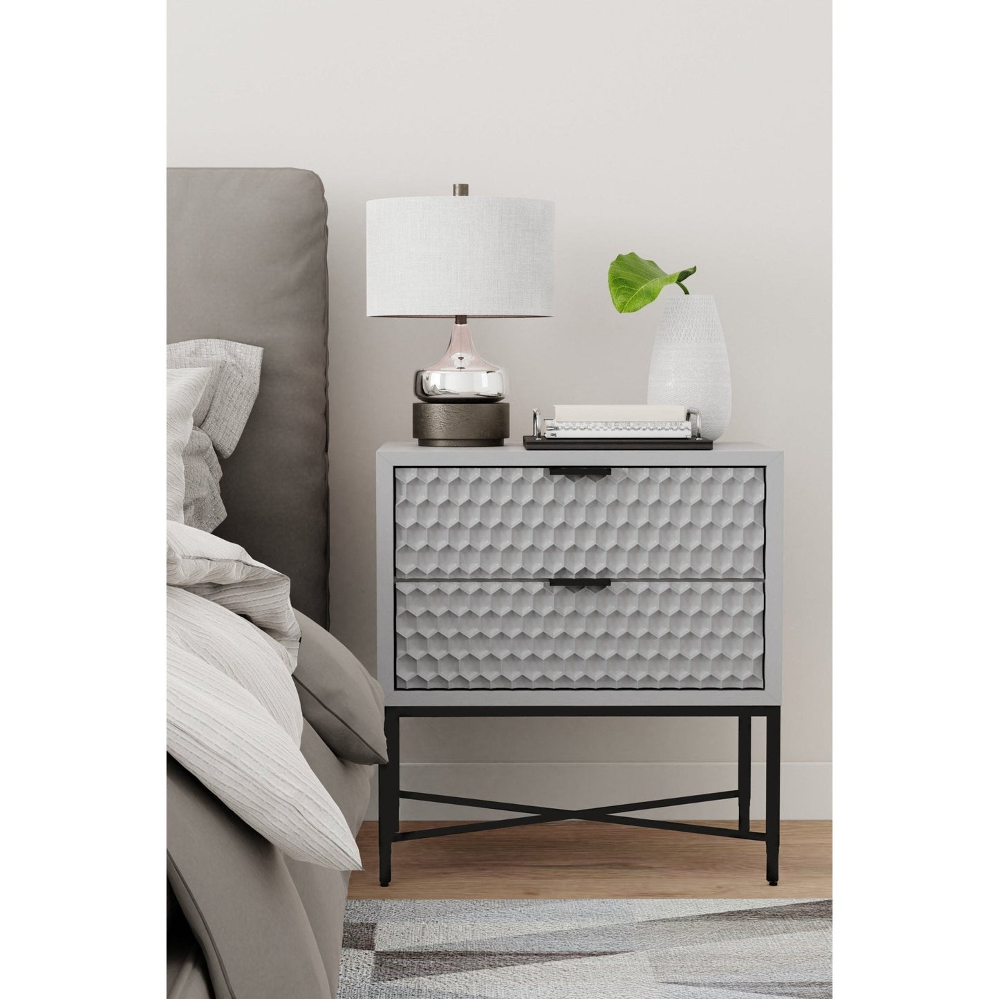 White Pearl Nightstand