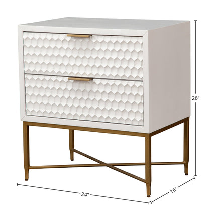 White Pearl Nightstand
