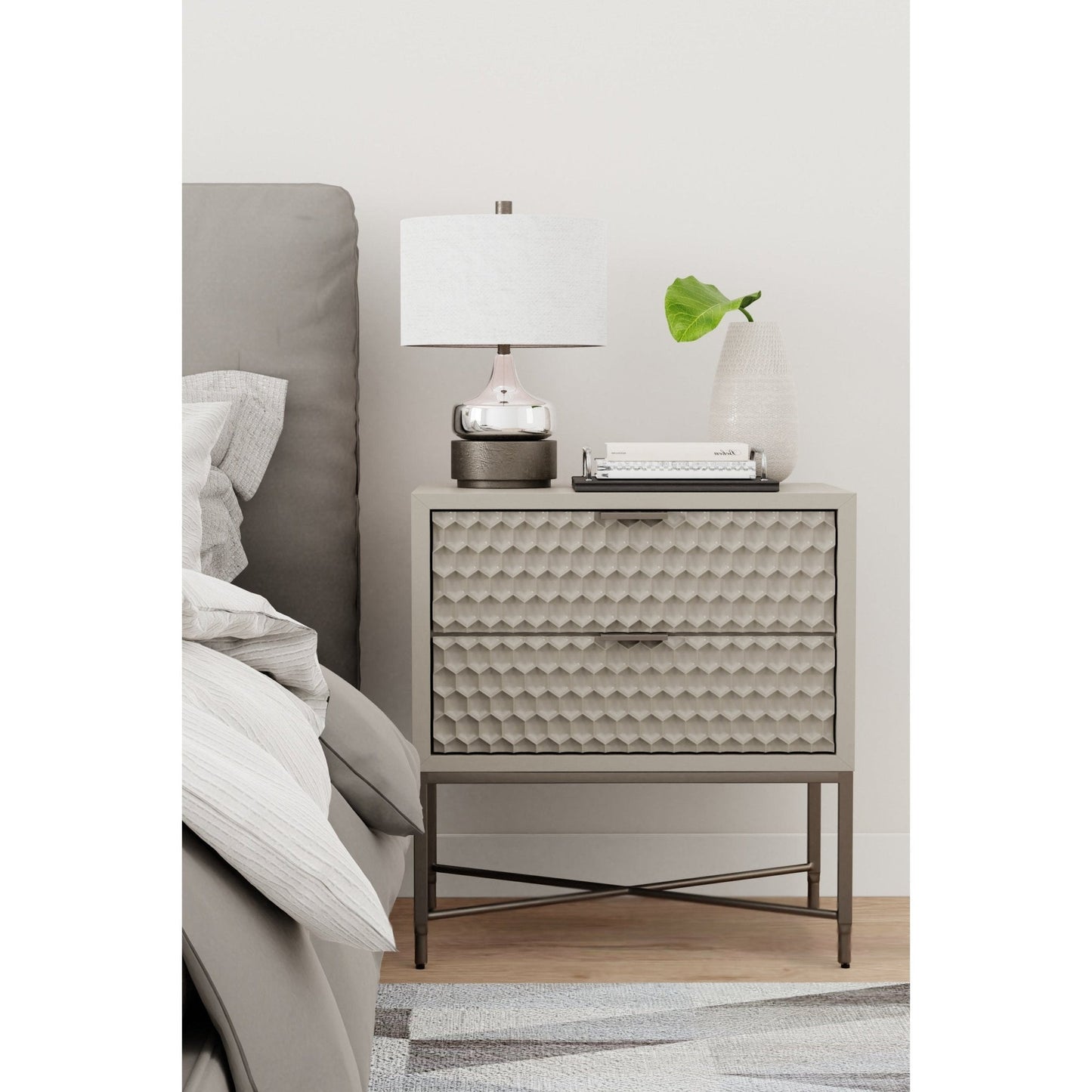 White Pearl Nightstand