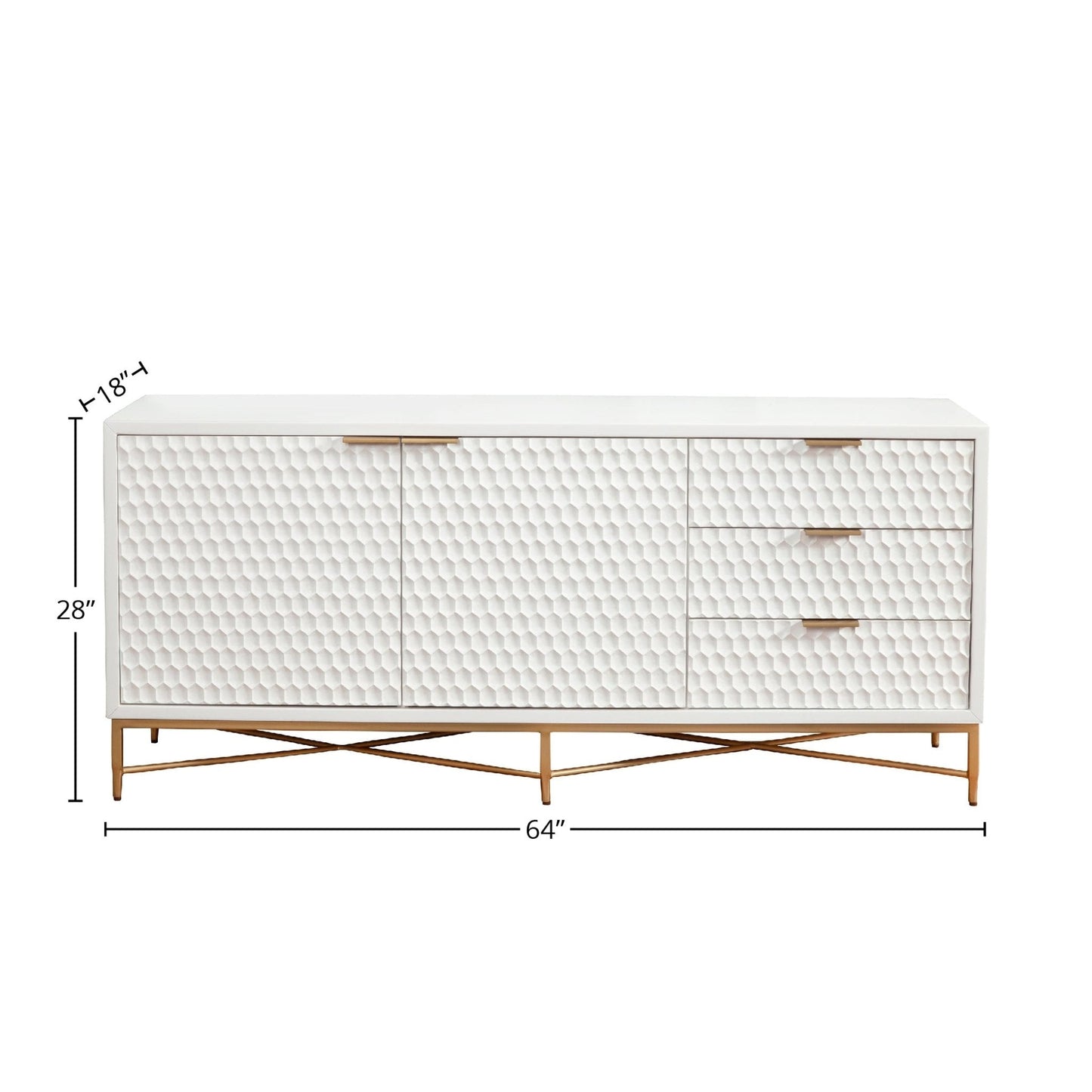 White Pearl TV Console