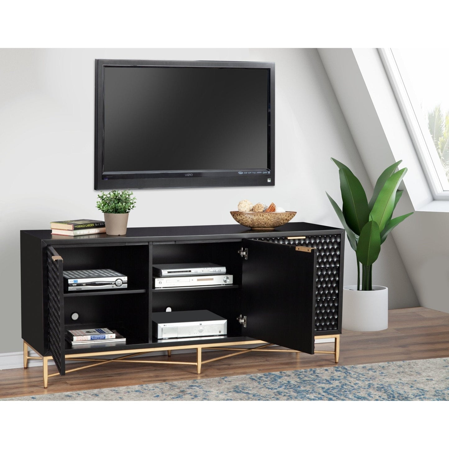 White Pearl TV Console