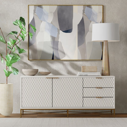 White Pearl TV Console
