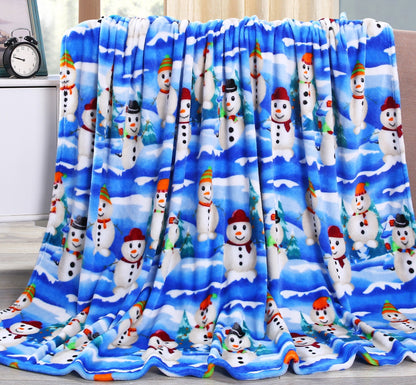 Cozy Festive Holiday Throw Blanket 50" x 60"