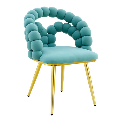 Puffy Bubble Ball Chain Chairs for Dining Room - Light Blue or Yellow
