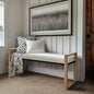 Woven Rattan Wooden Bench