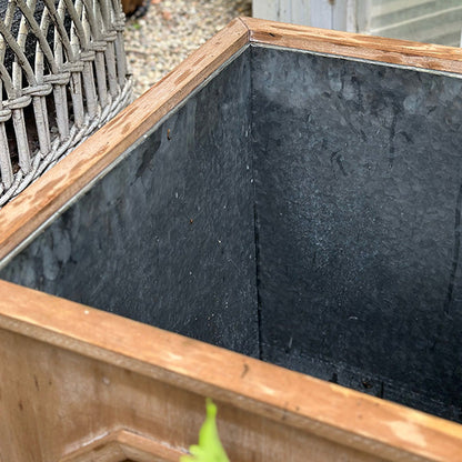 Oversized Outdoor Wooden Planters, Set of 2