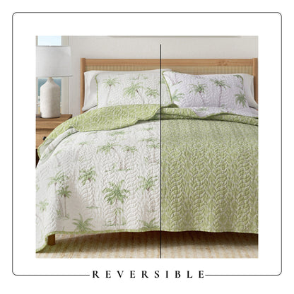 West Palm Trees Coastal Quilt Set - Coronado Collection